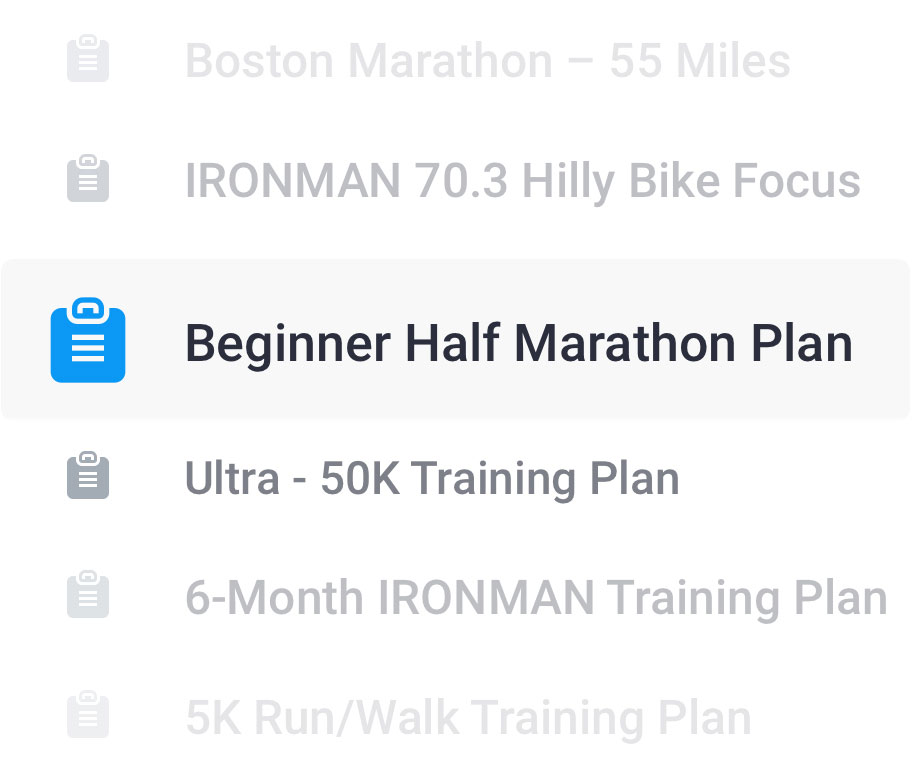 List of running and triathlon training plans